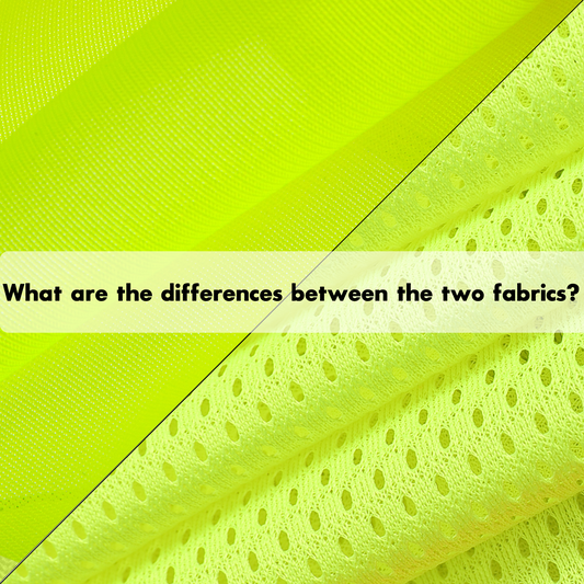 What is the difference between knitted fabric and mesh fabric in safety vests?
