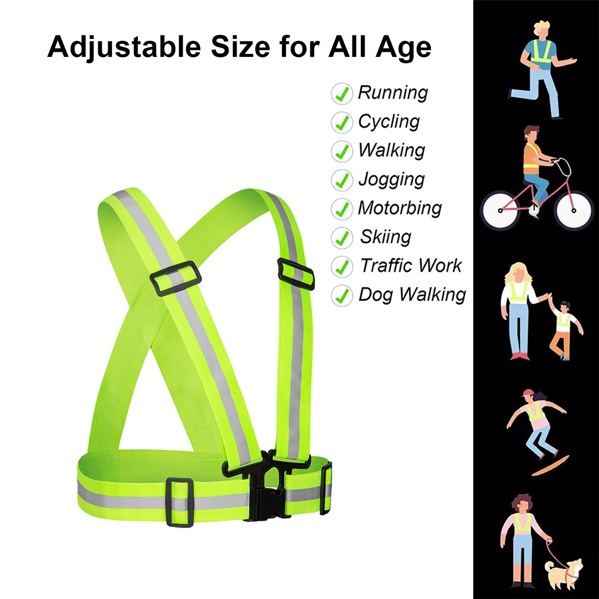 adjustable hi vis straps