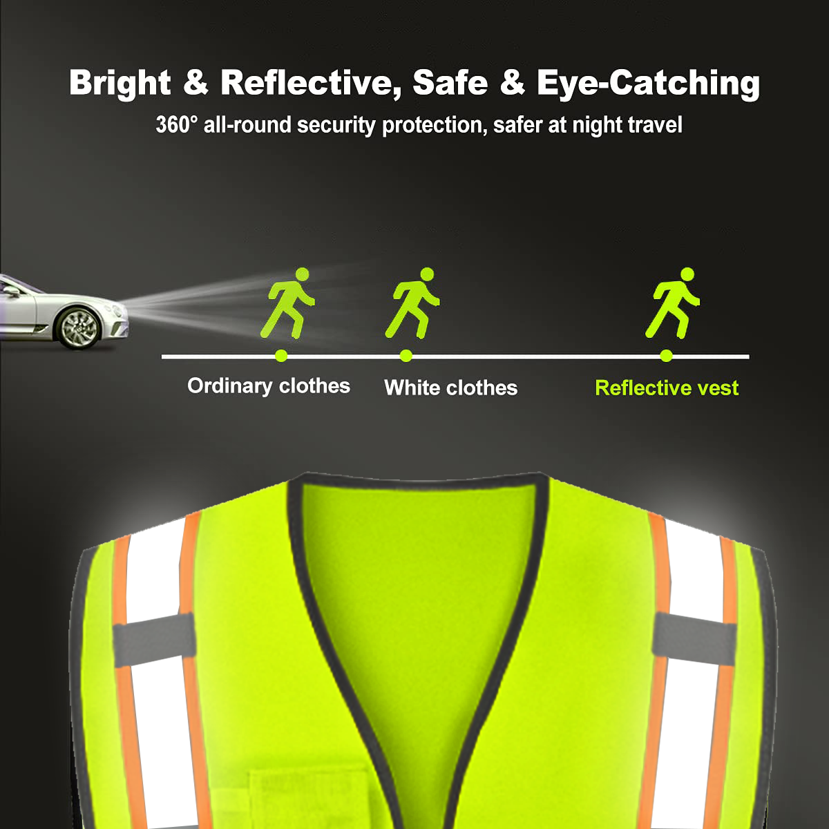 Safe & Eye-Catching custom reflective vest