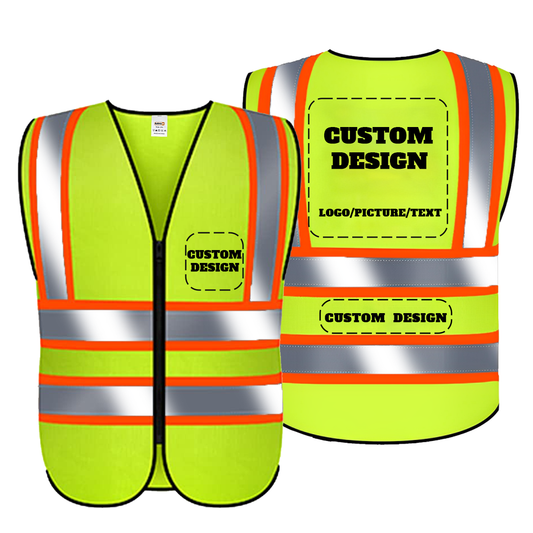 high visibility safety vest custom logo