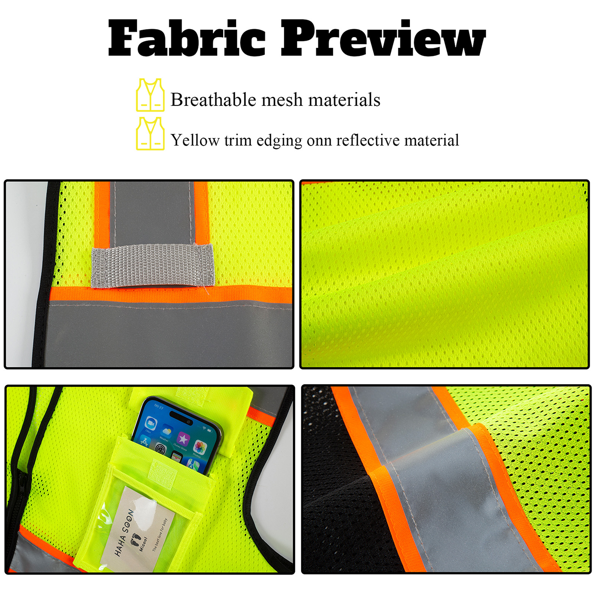 mesh safety vest with logo printing custom construction vest custom high vis
