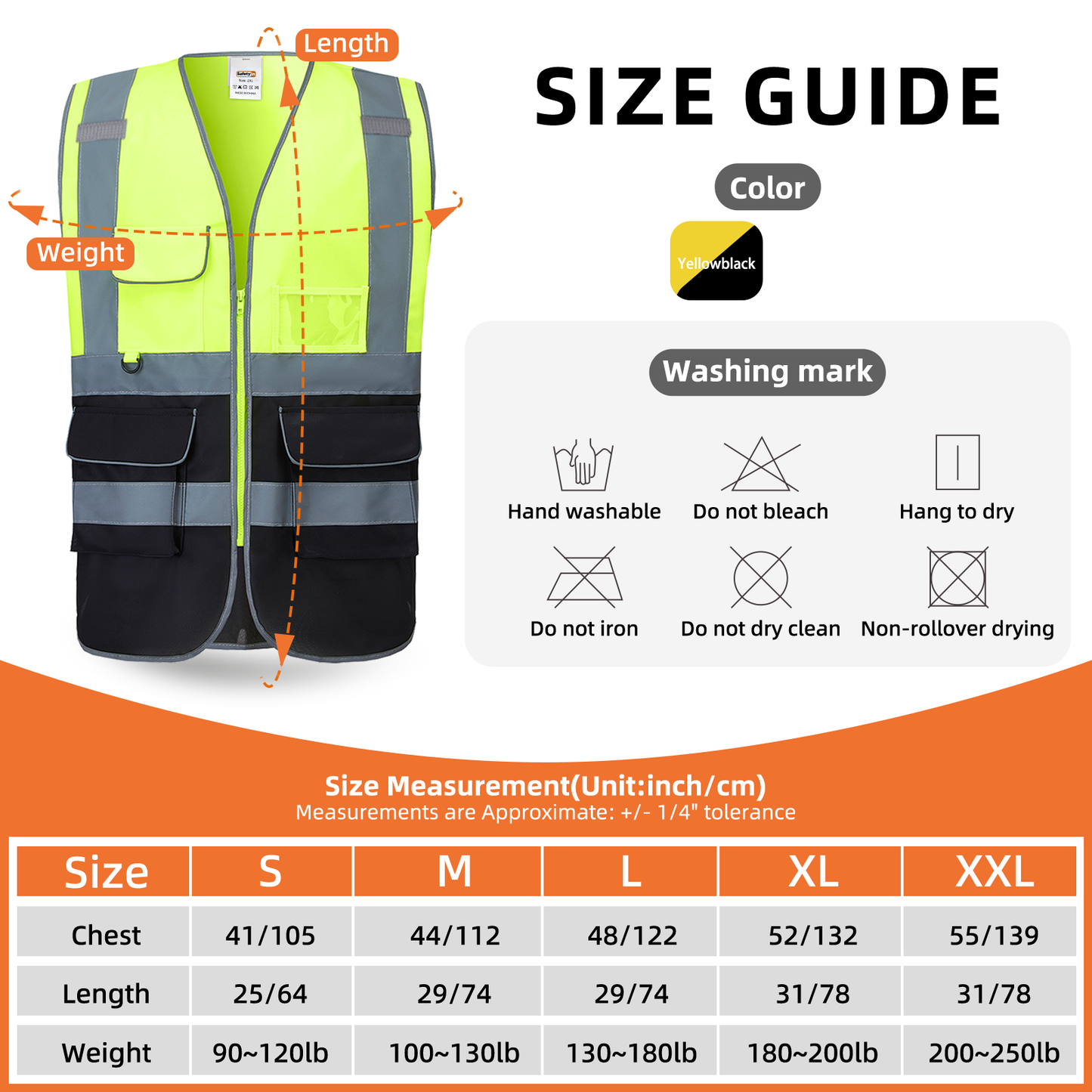 4xl safety vest with logo mens hi vis workwear mens work clothes hi vis safety vest