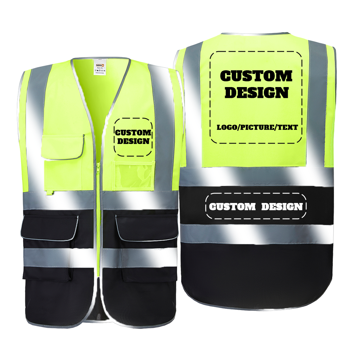 custom reflective safety vest custom printed safety vests safety vest with pockets