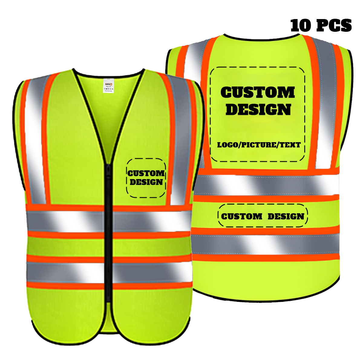safety vest printed logo