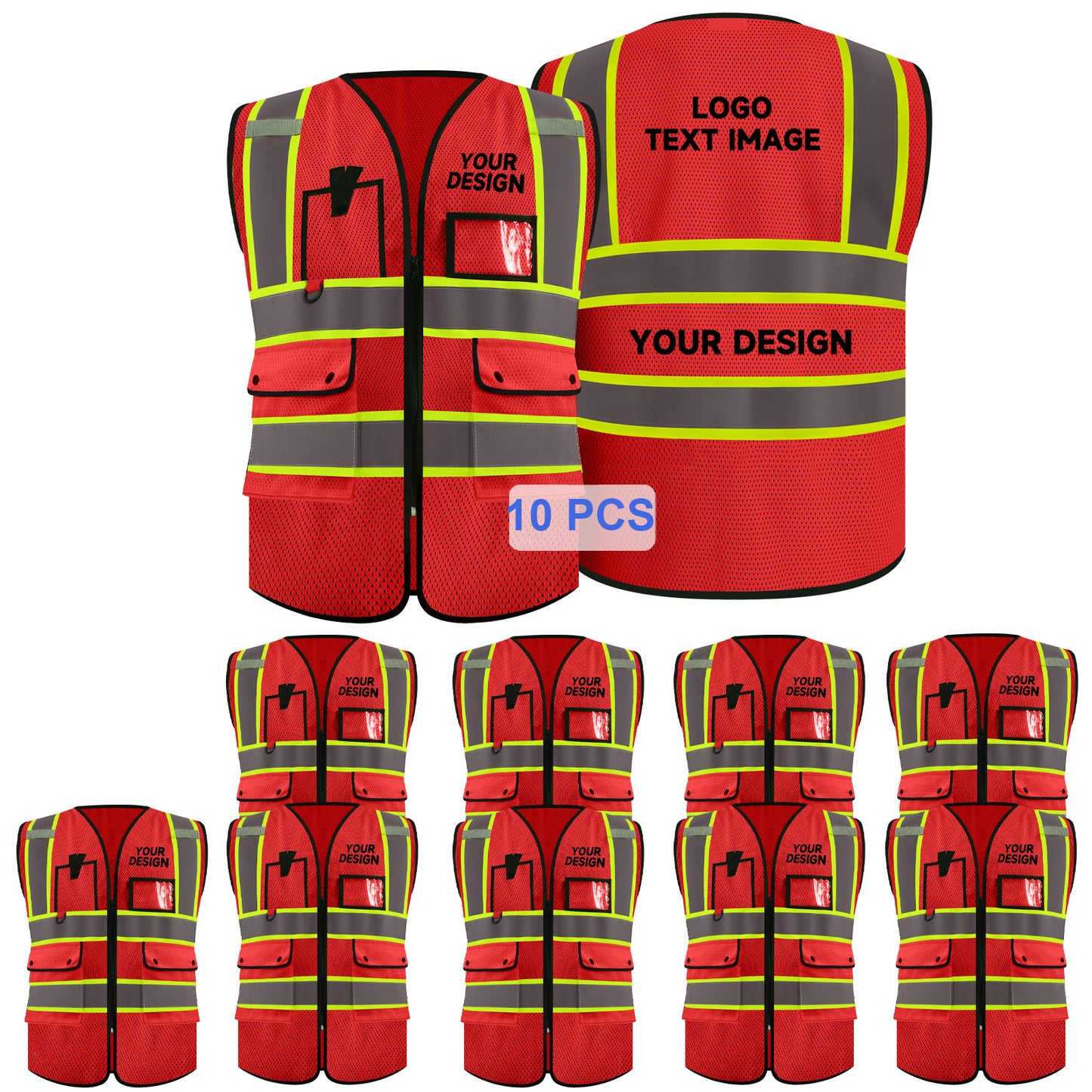 custom printed safety vests for work vest custom company team logo