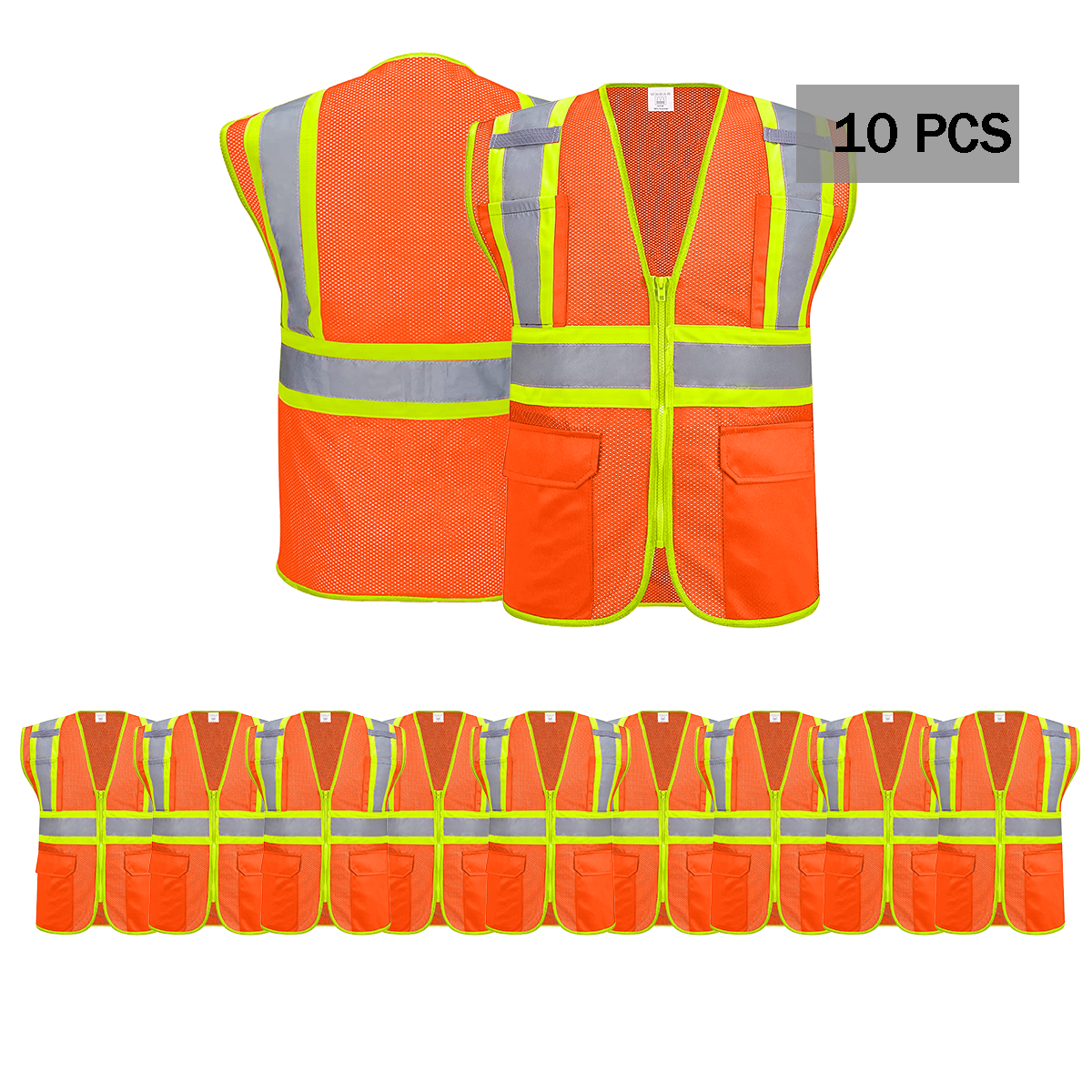 10 pcs mesh safety vest custom