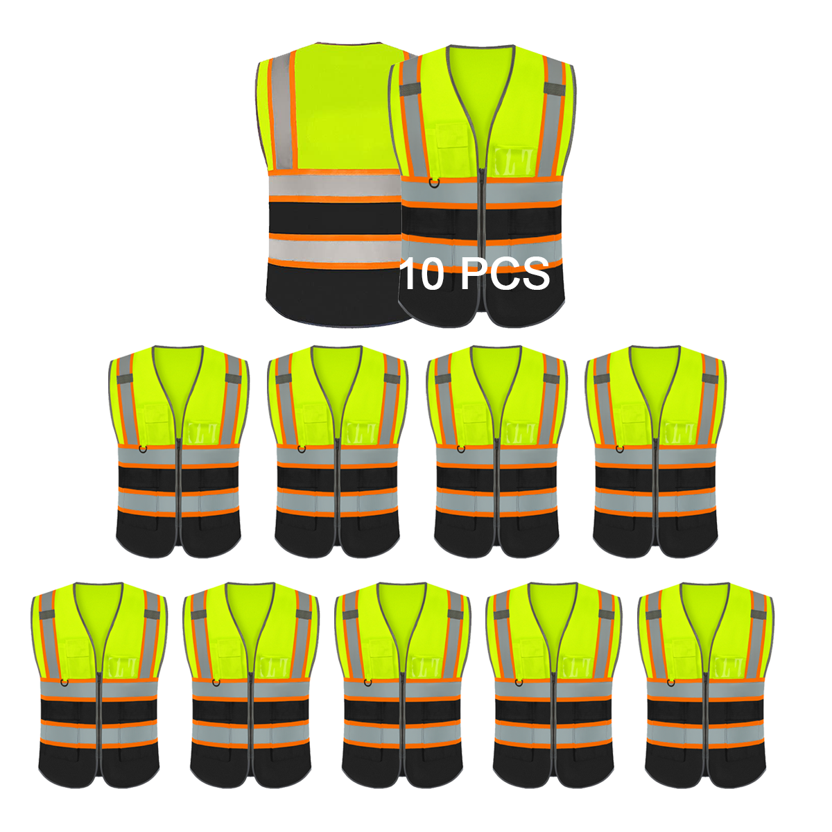 10PCS ourdoor custom hi vis vest