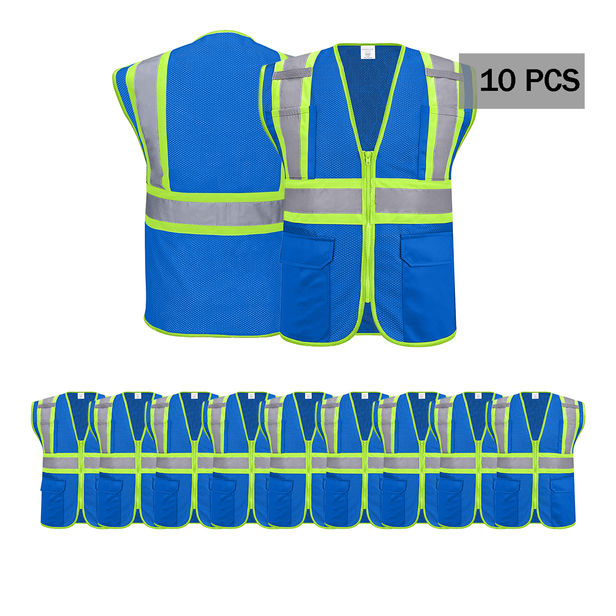 10 pcs mesh custom safety vest