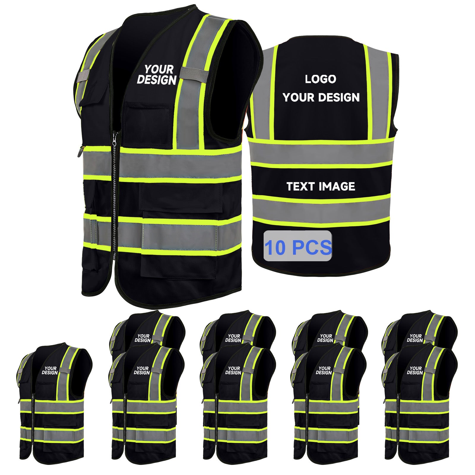 bulk safety vest back safety vest custom logo