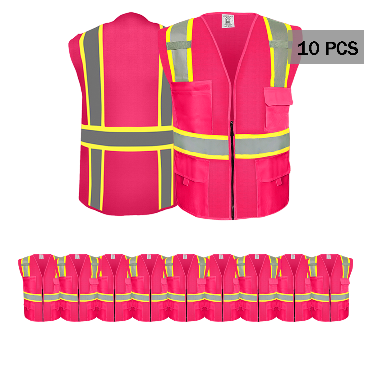 10pcs custom hi vis vest