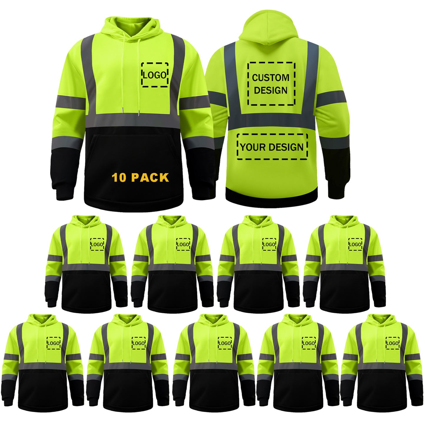 high visibility jackets custom logo for man woman