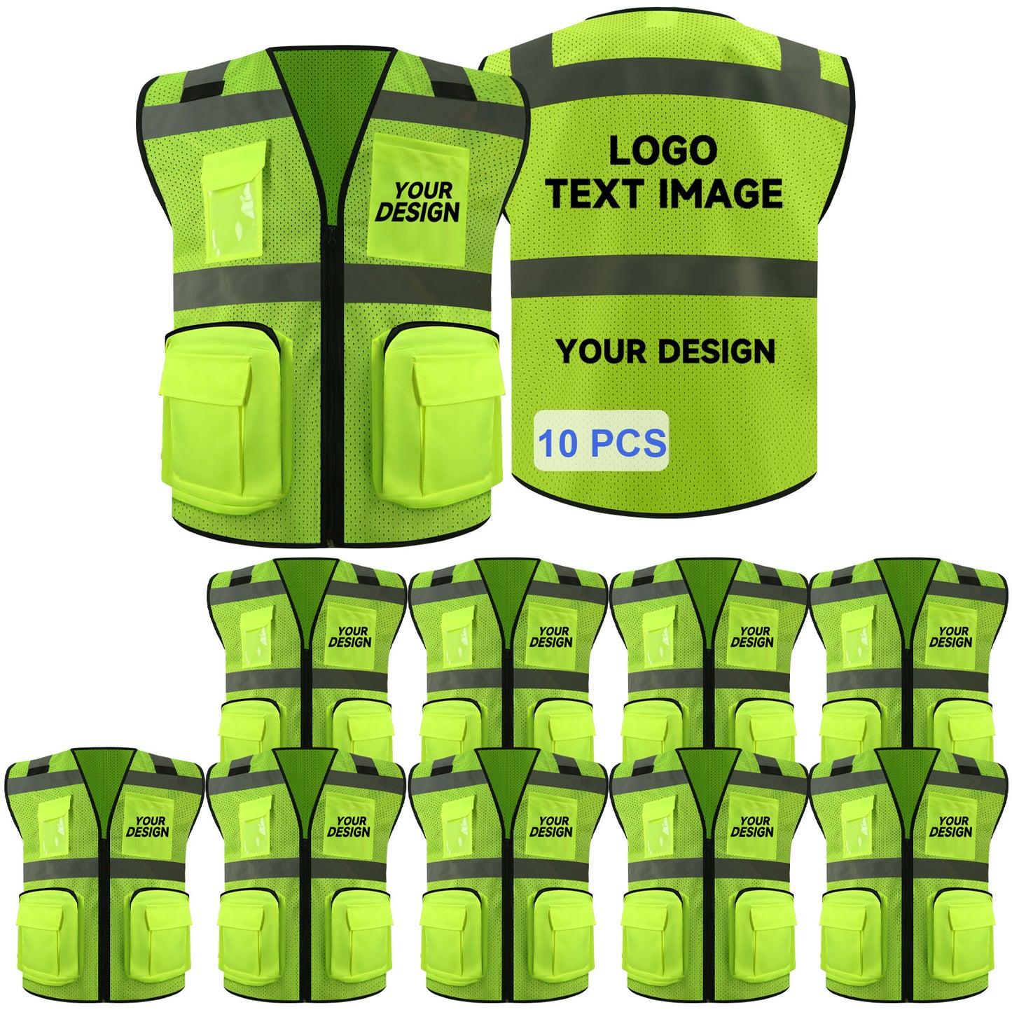 Bulk customization company logo safety vest with logo wholesale price