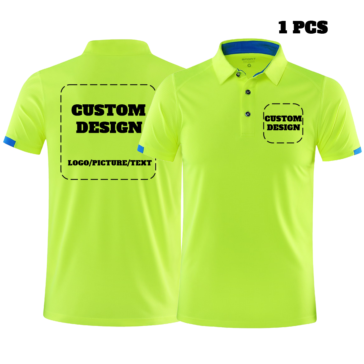 yellow shirt custom pritned