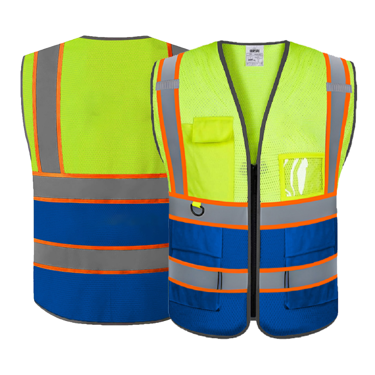 yellow and blue vest custom