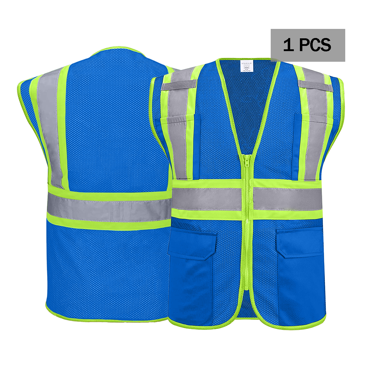 1pcs custom blue safety vest mesh