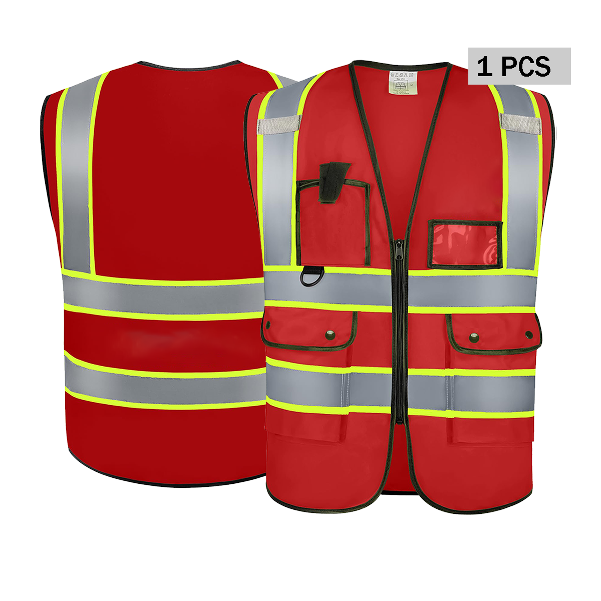 red safety vest custom