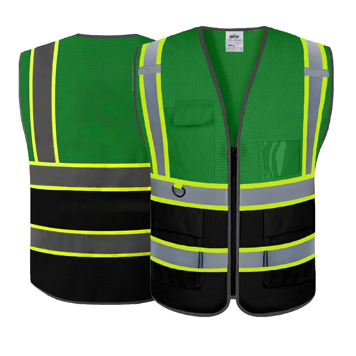 green and black vest custom