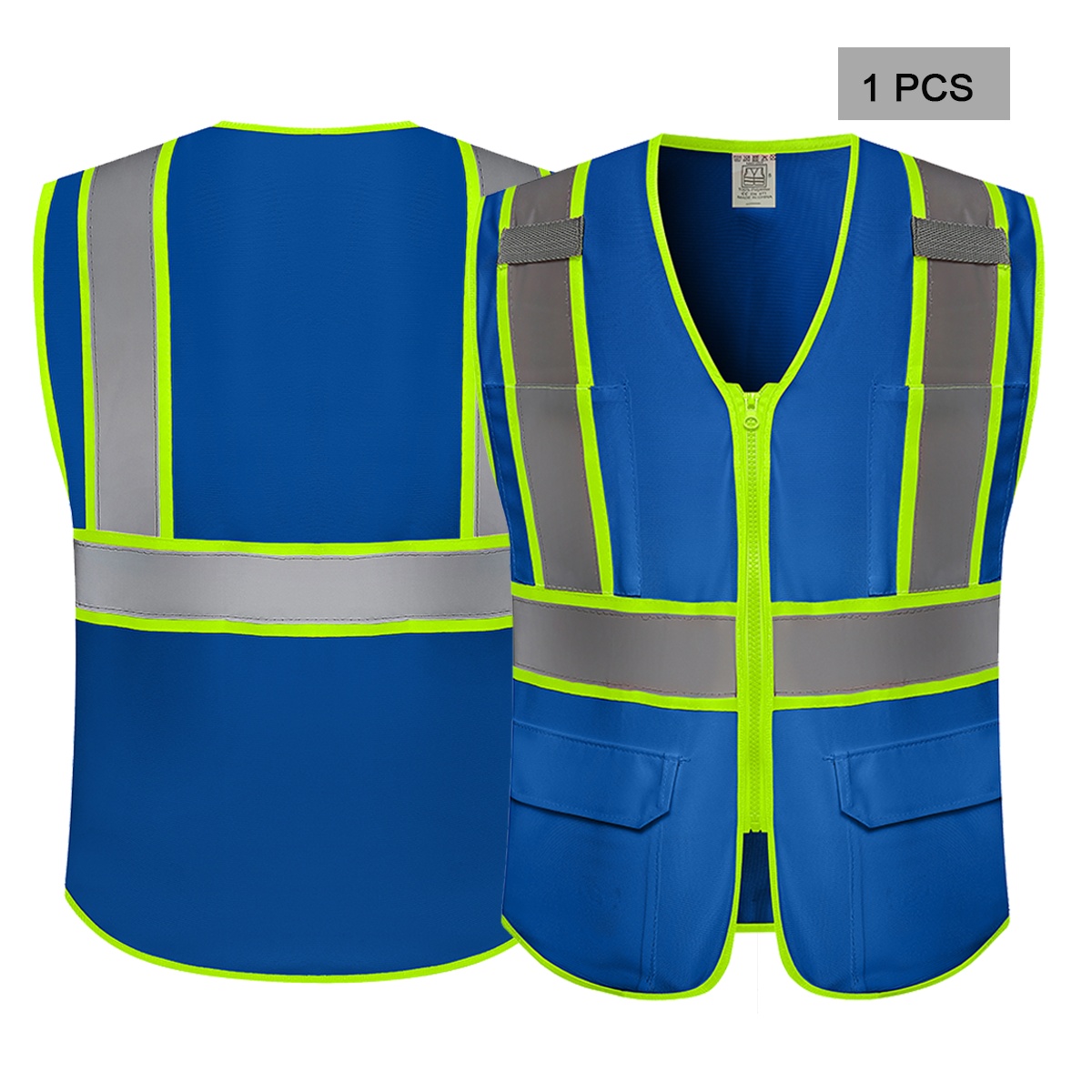 blue safety vest custom