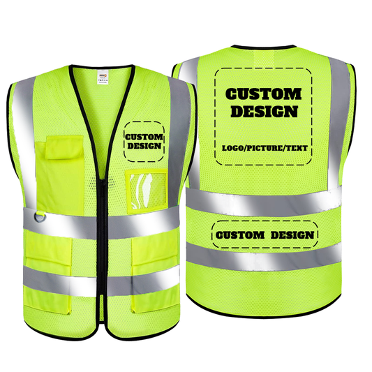 custom mesh safety vest with company logo