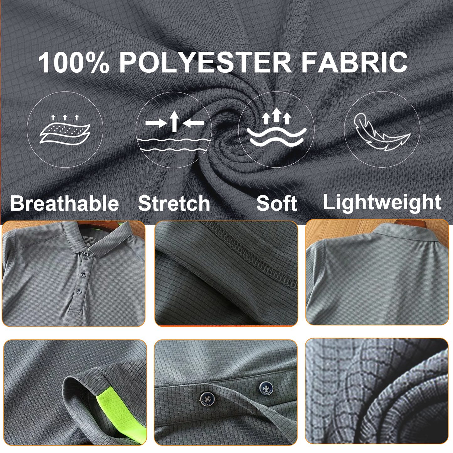 gray polo shirt