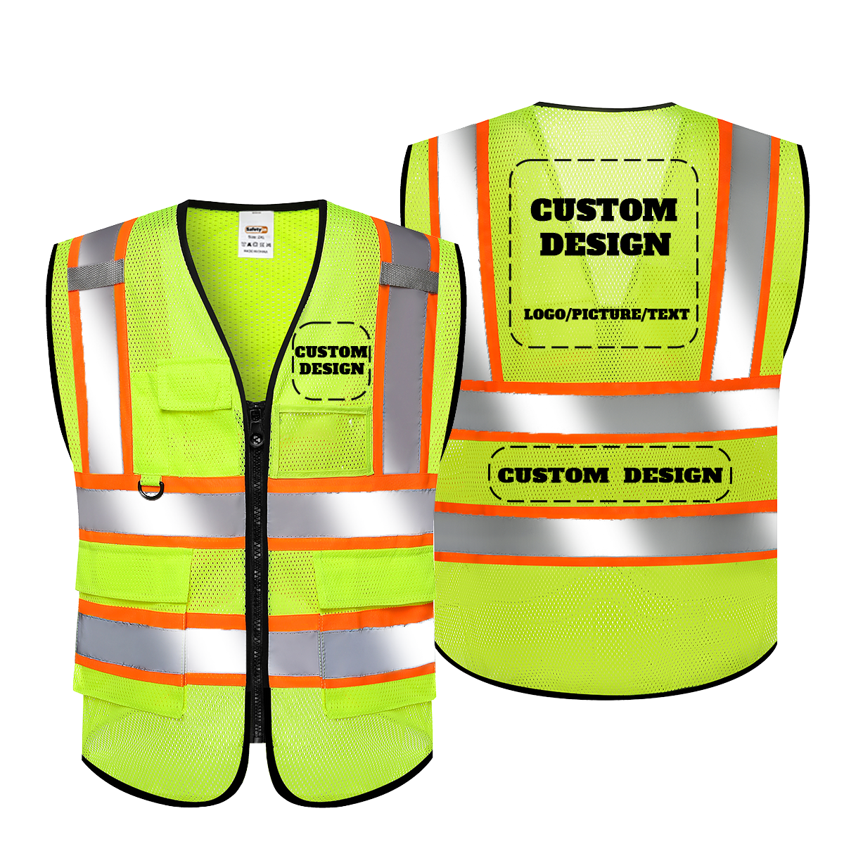 custom safety vest mesh with logo