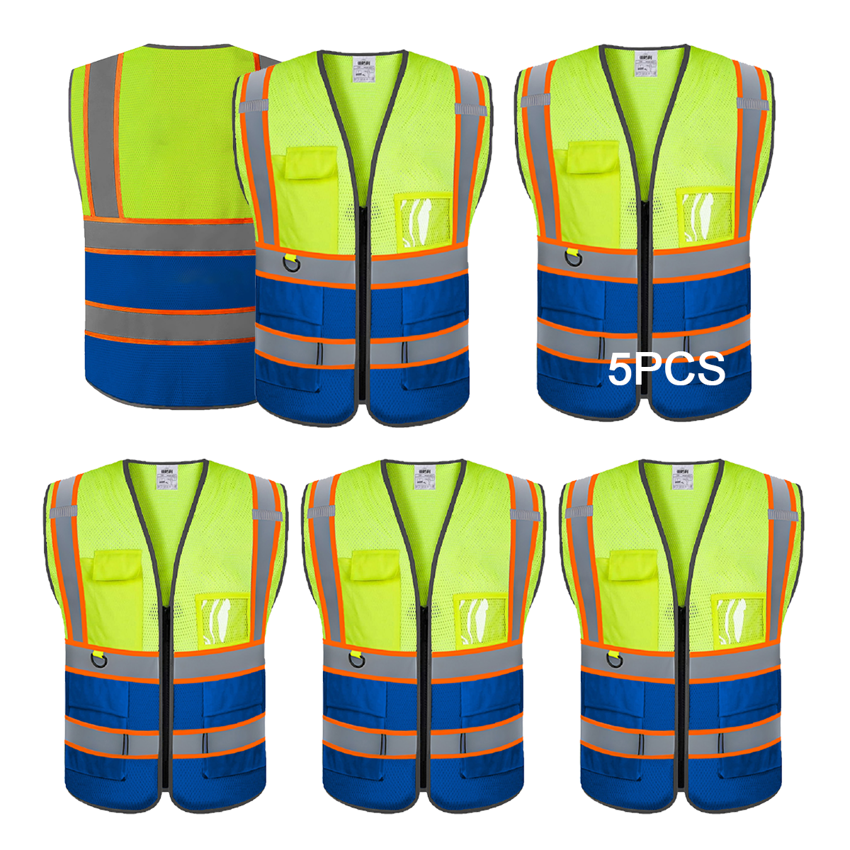 mesh bulk yellow and blue custom printed vest