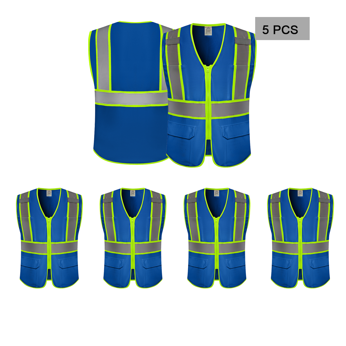 Knitted safety vest custom 5pcs