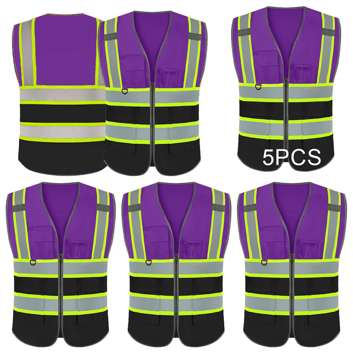 Custom LOGO Safety Vest Personalized Class 2 ANSI High Visibility Reflective Strip Adult Unisex Security Apparel