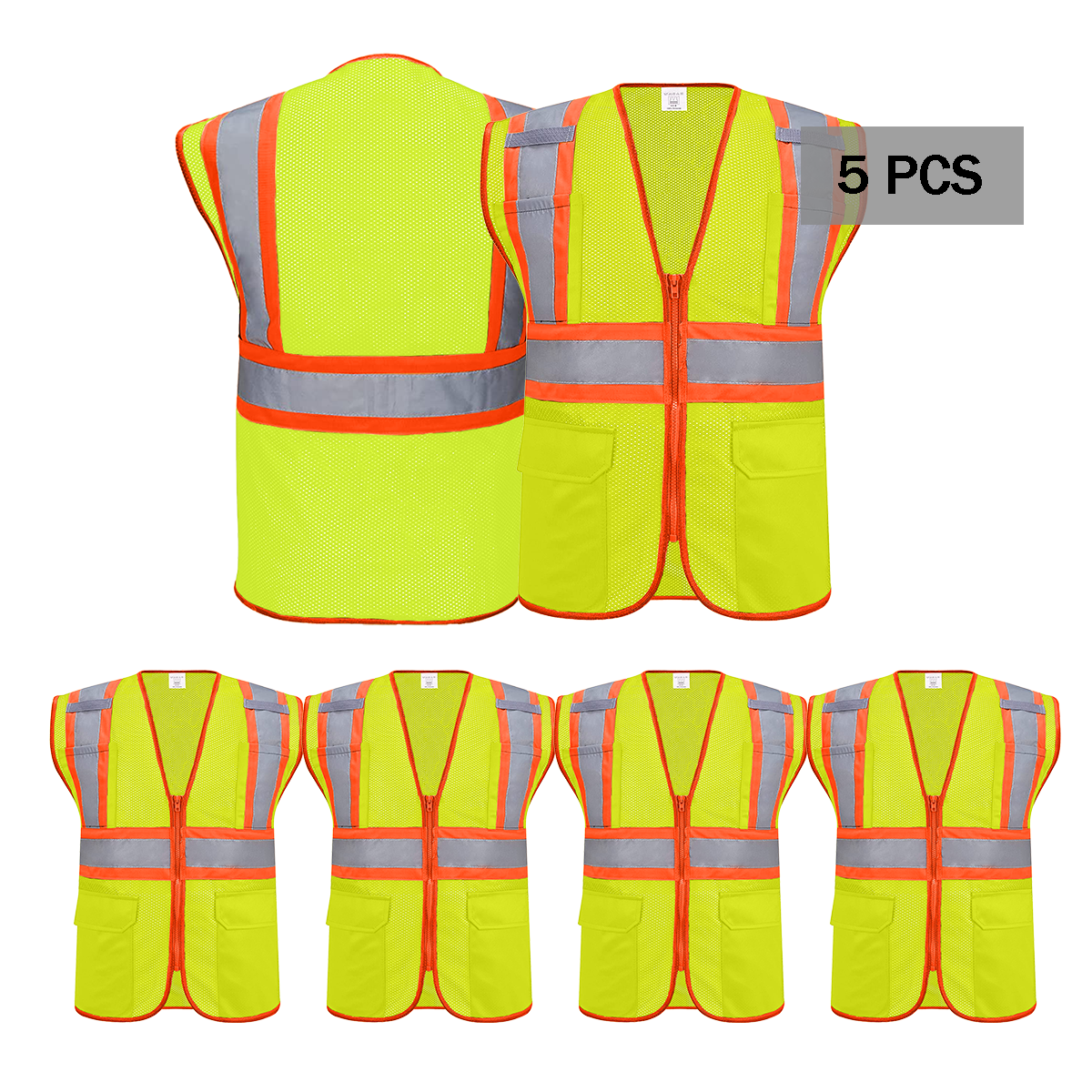 5pcs custom safety vest