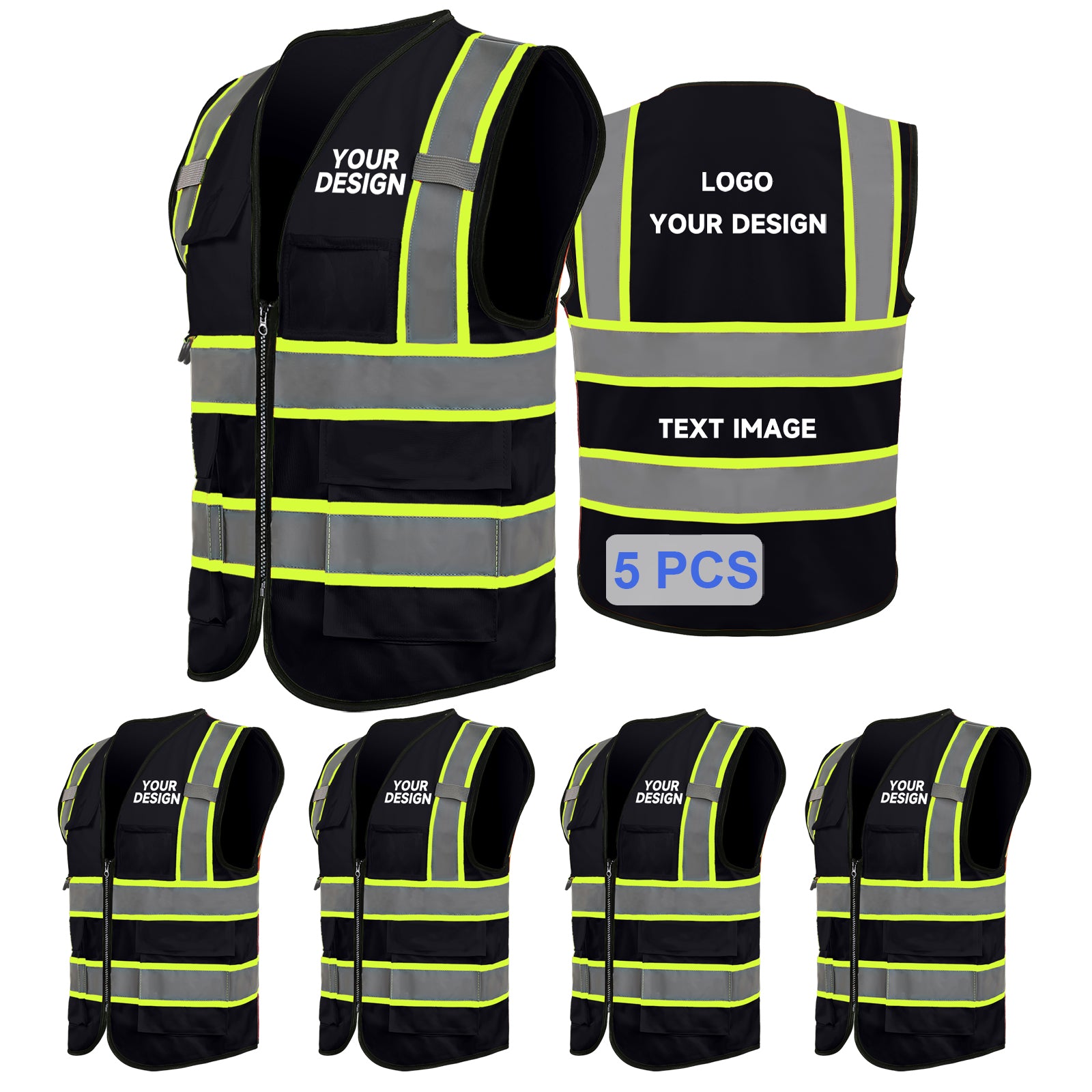 bulk safety vest back safety vest custom