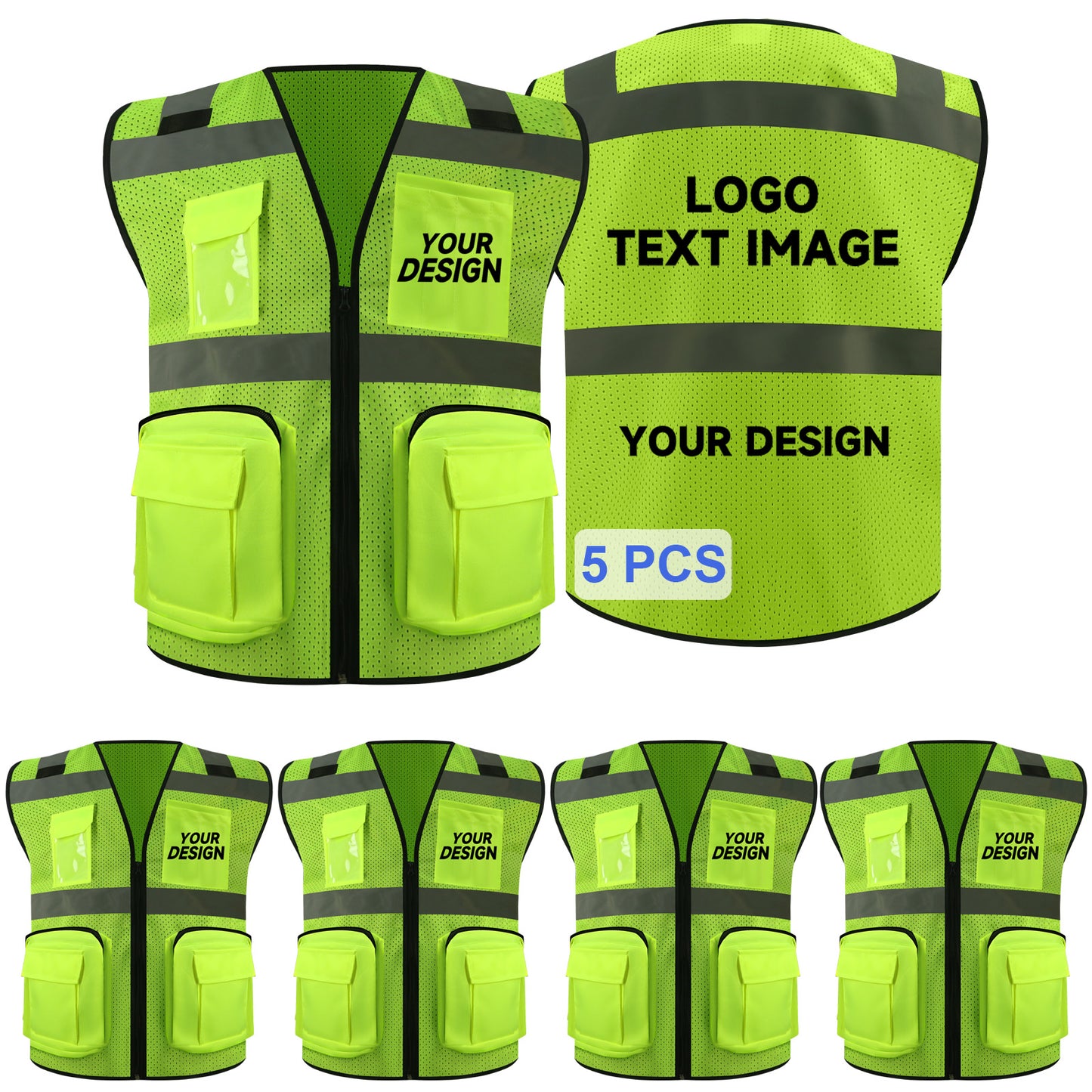 Bulk customization company safety vest with logo wholesale price