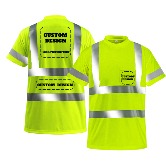 custom safety t shirt class 3 high reflective