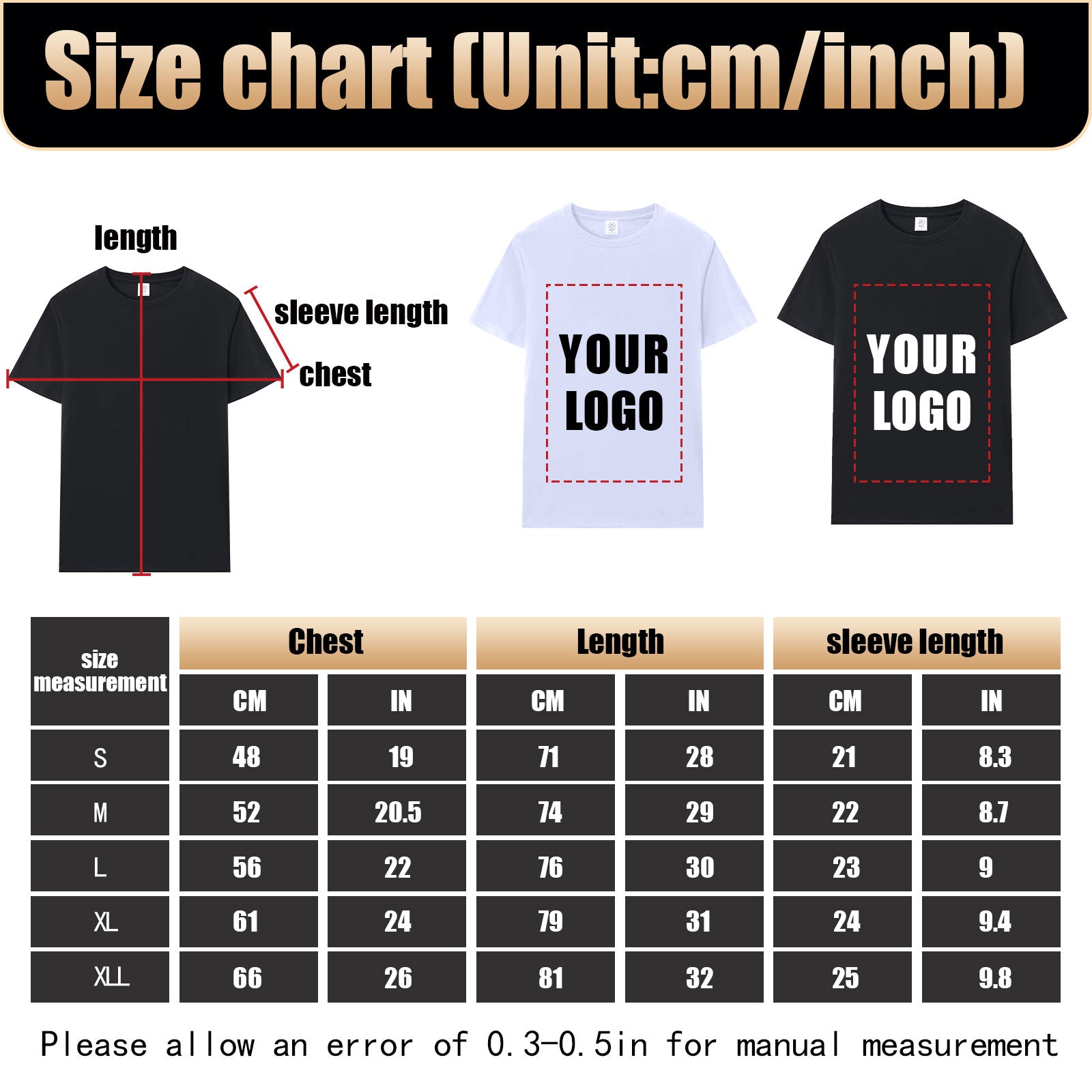 t shirt size