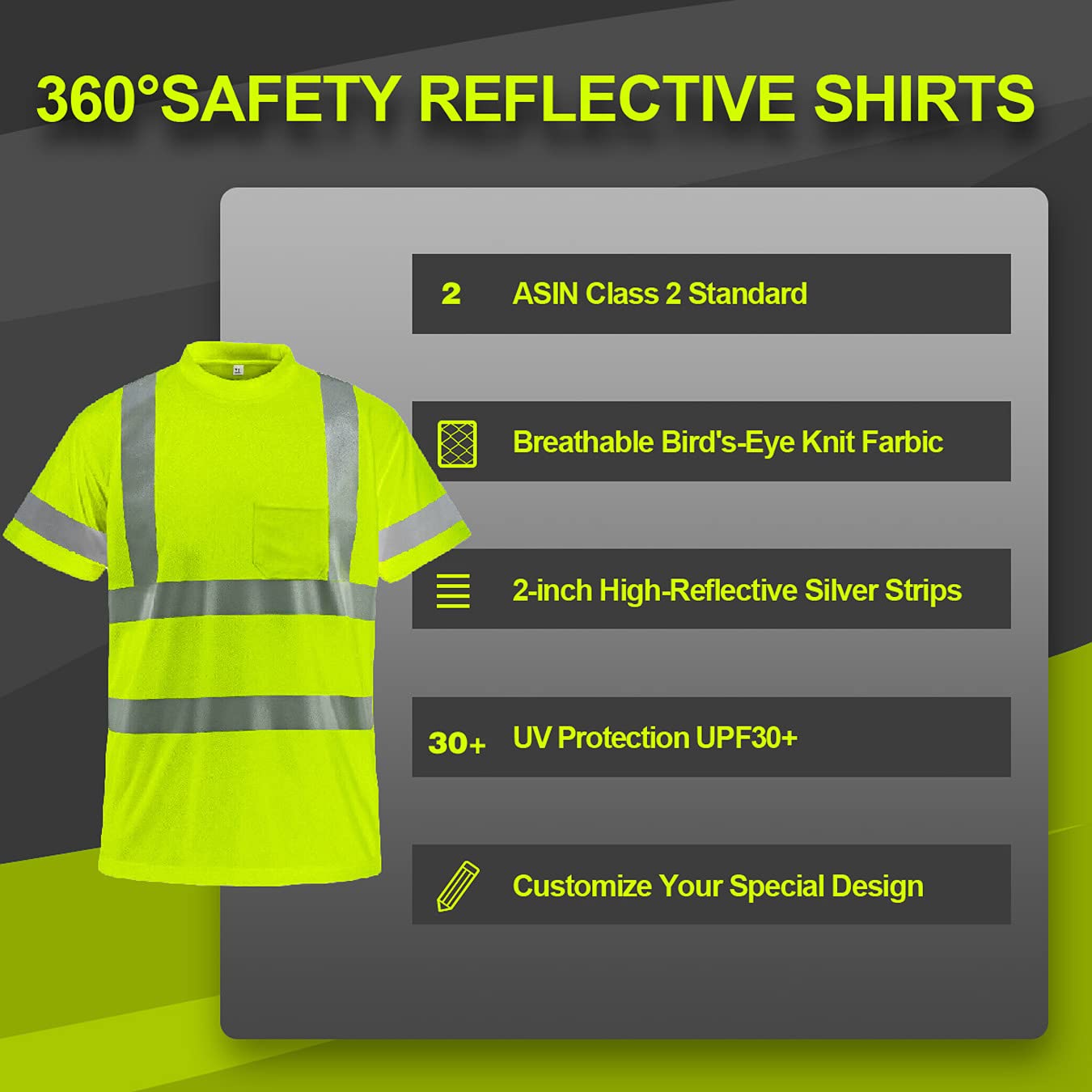 CUSTOM 360°SAFETY REFLECTIVE SHIRTS
