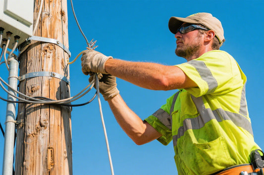 Wired for the Heat: A day in the life of a summer electrician wearing high-visibility safety clothing.