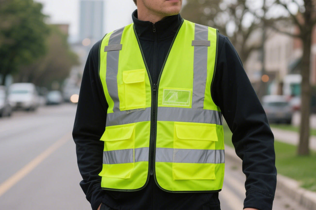 high visibility vest with company logo