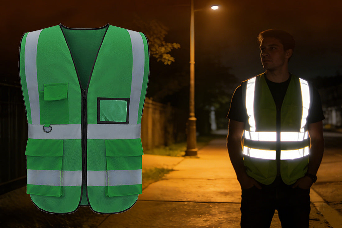 geen hi vis safety vest with logo