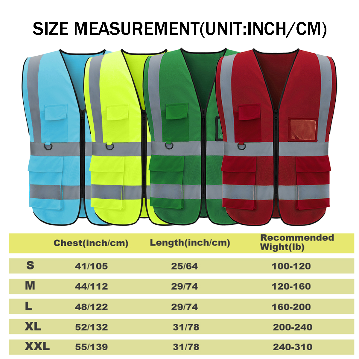 custom vest size measurement