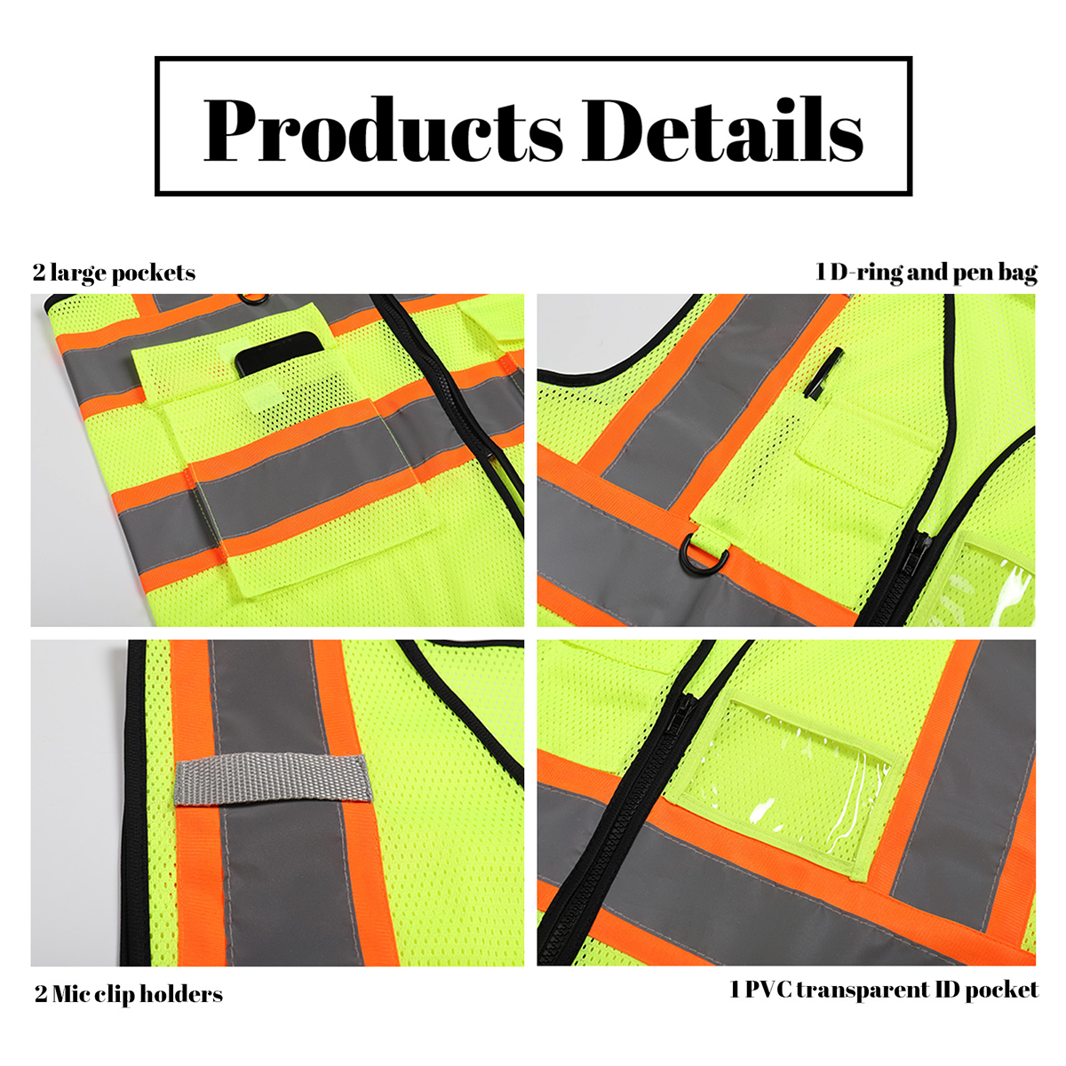 5 POCKETS custom hivis VEST