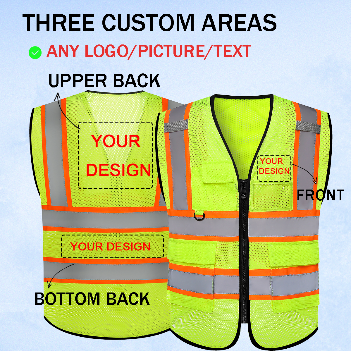 Customized Mesh Safety Vest