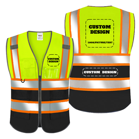 custom safety vest with printed logo