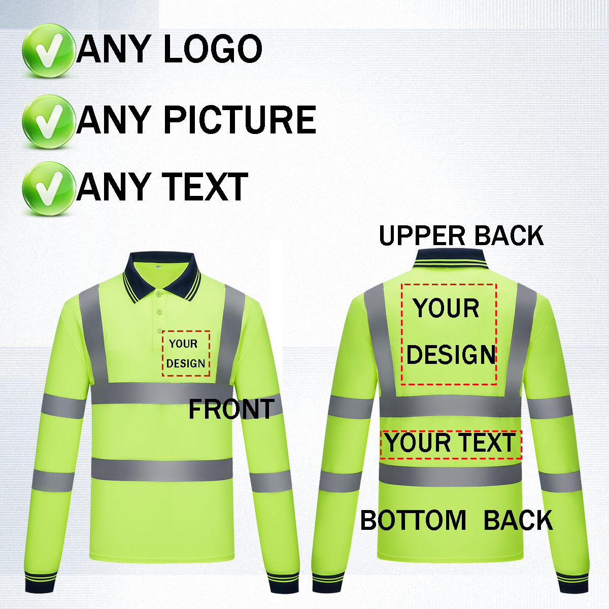 custom safety polo shirt