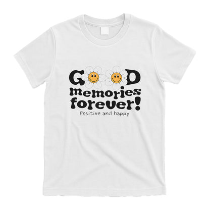 Camiseta gráfica vintage Daisy (blanco y negro) – Camiseta informal «HOME &amp; Flowers» de la Quinta Avenida de Nueva York