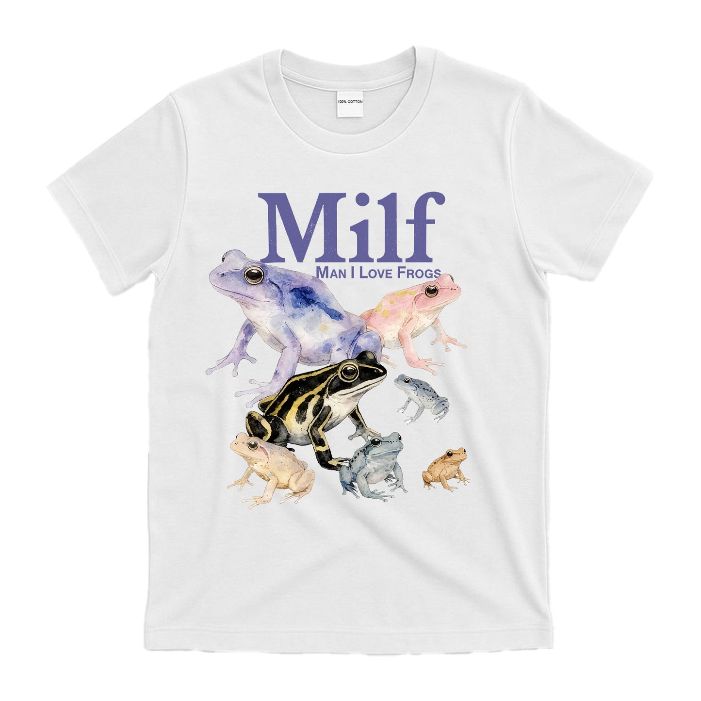 Funny 'Man I Love Frogs' (MILF) Pun T-Shirt - Frog Lover Graphic Tee