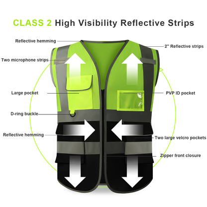 customized high visibility vests work clothing with logo works uniforms