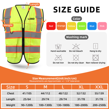 size  XXL  safety vest  custom