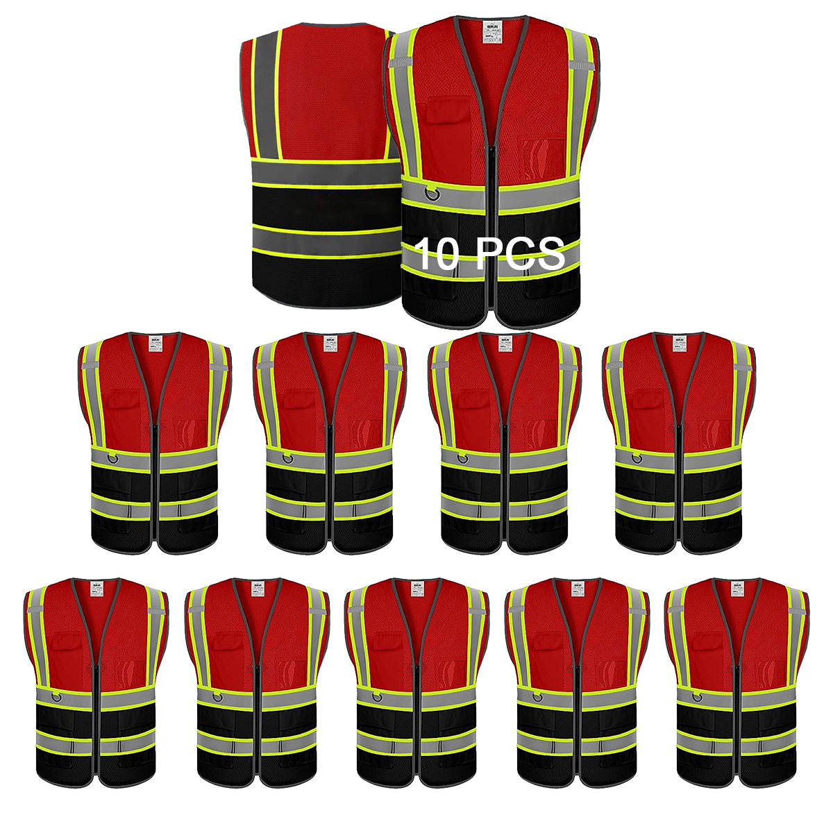 10pack hi viz custom vest