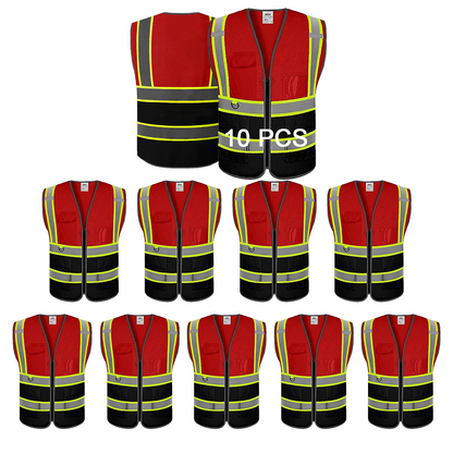 10pack hi viz custom vest