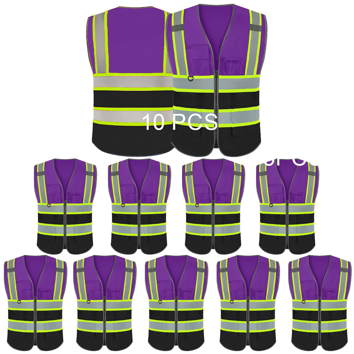 Custom LOGO Safety Vest Personalized Class 2 ANSI High Visibility Reflective Strip Adult Unisex Security Apparel