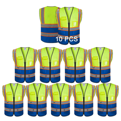 10 pack custom reflective vest 